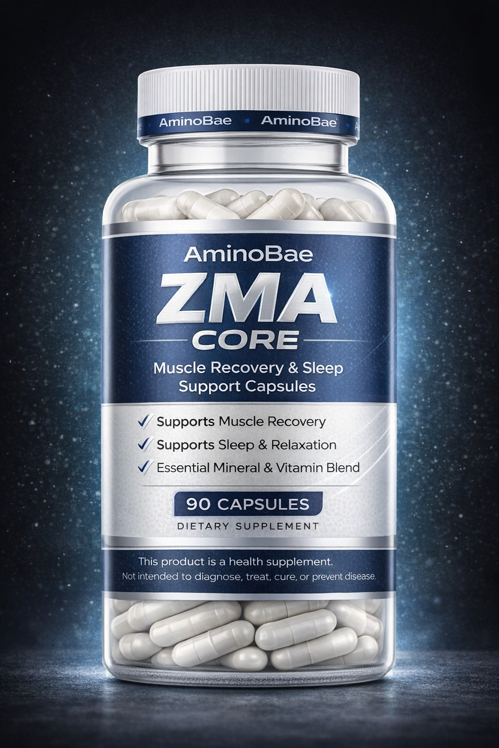AminoBae ZMA Core - Muscle Recovery & Sleep Support Capsules